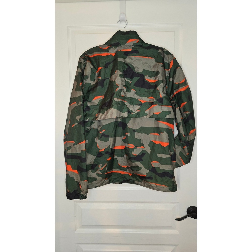 Nike Mens Camo Windbreaker Jacket Green Orange Geometric Print Full Zip Large - Picture 6 of 12